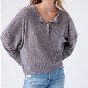 URBAN OUTFITTERS holland thermal henley top